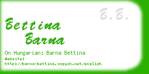 bettina barna business card